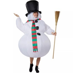 TecTake, Aufblasbares Kostüm Schneemann Weiss, Tectake - Aufblasbares Kostüm Schneemann, One Size, Weiss