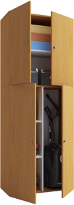 VCM, Holz Besenschrank Staubsauger Putzschrank Haushaltsschrank Drehtüren Lona Holz Besenschrank Staubsauger Putzschrank Haushaltsschrank Drehtüren Lona, VCM - Holz Besenschrank Staubsauger Putzschrank Haushaltsschrank Drehtüren Lona, 70 CM, Buche
