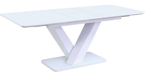 mutoni casual, Ausziehtisch hochglanz 200x90x77 weiss, SalesFever Esstisch, Glastisch ausziehbar
