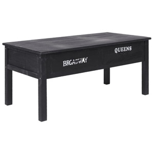 vidaXL, vidaXL Couchtisch Schwarz 100×50×45 cm Holz, vidaXL Couchtisch Schwarz 100×50×45 cm Holz