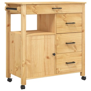 vidaXL, vidaXL Küchenwagen MONZA 84x40x90 cm Massivholz Kiefer, vidaXL Küchenwagen MONZA 84x40x90 cm Massivholz Kiefer