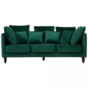 Beliani, Beliani 3-Sitzer Sofa Polsterbezug grün FENSTAD, Beliani - 3 Sitzer Sofa aus Samtstoff Industriell FENSTAD, One Size, Ozeangrün