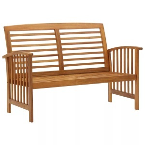 vidaXL, vidaXL Gartenbank 119 cm Massivholz Akazie, vidaXL Gartenbank 119 cm Massivholz Akazie