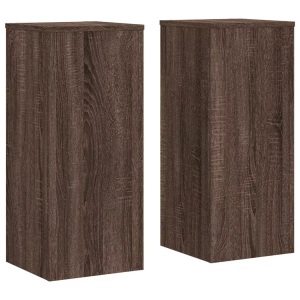 vidaXL, vidaXL Pflanzenständer 2 Stk. Braun Eiche 30x30x70 cm Holzwerkstoff