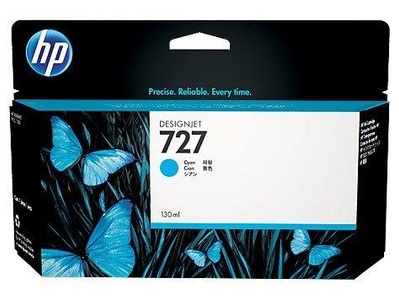 Hp, HP 727 Cyan DesignJet Druckerpatrone, 130 ml, HP 727 Original Tintenpatrone B3P19A Cyan