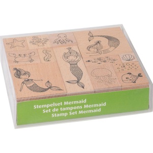 Heyda, HEYDA Stempel-Set Mermaid 12x10x3cm 204888678 braun 10-teilig, Heyda Stempel-Set, Mermaid, 12 x 10 x 3cm, braun, 204888678, (10-teilig)