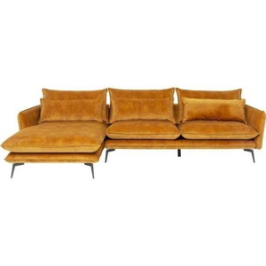 Kare Design, Ecksofa Monza Links Velvet Curry 296, Ecksofa Monza Links Velvet Curry 296