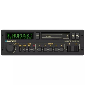 Blaupunkt, BLAUPUNKT Hamburg SQM 23 DAB - Autoradio (1 DIN, Schwarz), Blaupunkt Autoradio Hamburg SQM 23 DAB Youngtimer 1 DIN