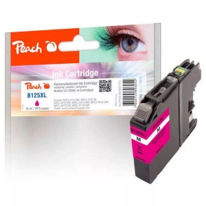 Peach, Tinte magenta PI500-89, Peach Tinte Brother LC-125/7 XL BK, C, M, Y