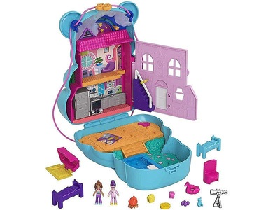 undefined, Polly Pocket HGC39 Spielzeug-Set, Polly Pocket Spielfigur »Teddy-Bär Tasche«