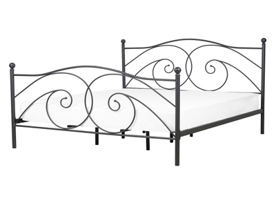Beliani, Bett mit Lattenrost aus Metall Retro DINARD Bett mit Lattenrost aus Metall Retro DINARD