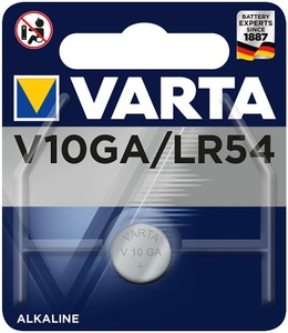 Varta, Lithium Batterie V10GA/LR54, 1,5V - 1 Stück, VARTA Knopfzelle V10GA,1,5V 4274101401 50 mAh 1 Stück