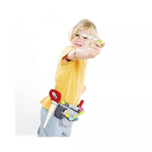Roba, Roba® Spielwerkzeug, (Set), roba - Kinder-Werkzeuggürtel ink. Tasche & 11teiligem Holzwerkzeugset, One Size