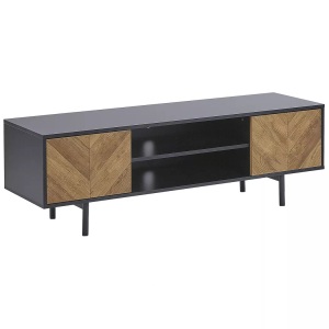 Beliani, TV-Möbel aus Faserplatte Rustikal SALINA TV-Möbel aus Faserplatte Rustikal SALINA, Beliani - TV-Möbel aus Faserplatte Rustikal SALINA, One Size, Light Beige