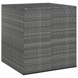 vidaXL, vidaXL Garten-Kissenbox PE Rattan 100x97,5x104 cm Grau, vidaXL Garten-Kissenbox PE Rattan 100x97,5x104 cm Grau