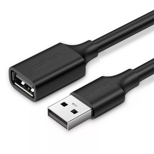 Ugreen, UGREEN -  USB-A 2.0 Stecker-Buchse-Kabel, 2 m ? Schwarz, 2 Meter