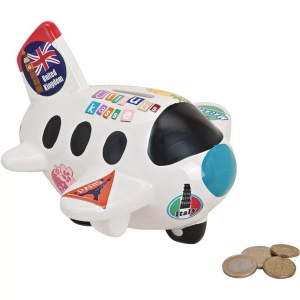 geschenkidee.ch, Kässeli Flugzeug, G. Wurm Spardose Flugzeug 17 x 16 x 14 cm