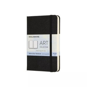 undefined, Moleskine Kreativ Notizbücher, Aquarell-Notizbuch, Pocket, A6, 200G-Aquarellpapier, Hard Cover, Schwarz, Moleskine Aquarell-Notizbuch, HC, P/A6, schwarz, 60 Seiten, 626741