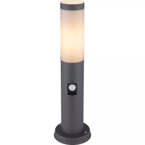 mutoni light, Aussenleuchte Boston Edelstahl anthrazit 1xE27, Sockelleuchte Boston, Höhe 45 cm, mit Sensor