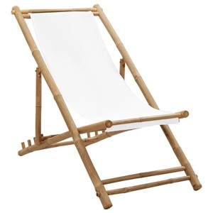 Diverse Hardware, Garten-Liegestuhl Bambus und Segeltuch, vidaXL Liegestuhl Bambus und Canvas
