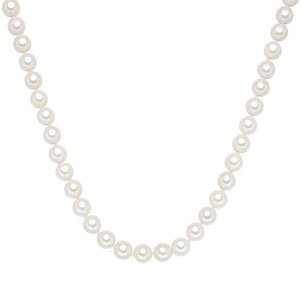 Damen Perlen-kette Unisex Weiss 90cm