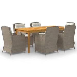 vidaXL, vidaXL 7-tlg. Garten-Essgruppe Braun, VidaXL - Garten-essgruppe akazienholz, One Size, Braun