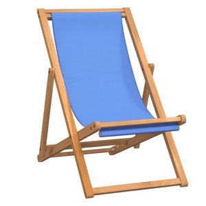 vidaXL, vidaXL Liegestuhl Teak 56×105×96 cm Blau, vidaXL Liegestuhl Teak 56x105x96 cm Blau