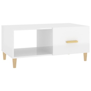 vidaXL, vidaXL Couchtisch Hochglanz-Weiß 89,5x50x40 cm Holzwerkstoff