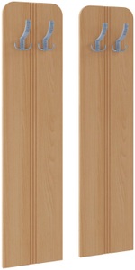 VCM, Holz Set Dielenmöbel Gardeobe Kleiderhaken Garderobenpaneel Balia Holz Set Dielenmöbel Gardeobe Kleiderhaken Garderobenpaneel Balia, VCM - Holz Garderoben-Set | Dielenmöbel Maße pro Paneel: H. 110 x B. 27 T. 2 cm je Paneel Haken Balia, 54cm, Buche