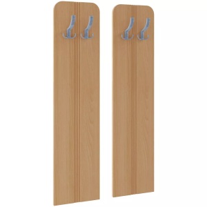 VCM, Holz Set Dielenmöbel Gardeobe Kleiderhaken Garderobenpaneel Balia Holz Set Dielenmöbel Gardeobe Kleiderhaken Garderobenpaneel Balia, VCM - Holz Garderoben-Set | Dielenmöbel Maße pro Paneel: H. 110 x B. 27 T. 2 cm je Paneel Haken Balia, 54cm, Buche