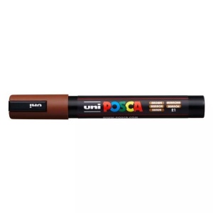 UNI, Uni Marker POSCA 1.8-2.5 mm Braun, Farbe, uni-ball Posca Marker, 1,8-2,5mm, braun, Rundspitze, PC5M braun