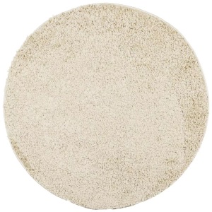 vidaXL, vidaXL Teppich Shaggy Hochflor Modern Golden Ø 80 cm