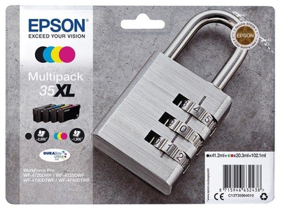 Epson, Epson Multipack 35Xl Cmybk Tintenpatrone, Epson E35 Druckerpatronen XL bk - Epson T3596, No. 35XL, C13T35964010 für z.B. Epson WorkForce Pro WF -4720 DWF, Epson WorkForce Pro WF -4720