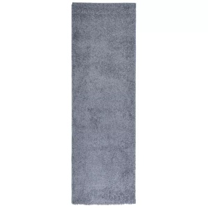 vidaXL, vidaXL Teppich Shaggy Hochflor Modern Blau 80x250 cm
