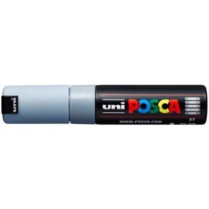 uni-ball, UNI-BALL Posca Marker 4.5-5.5mm PC-7M GREY grau, Rundspitze, uni-ball Posca Marker, 4.5-5.5mm, grau, Rundspitze, PC-7M GREY