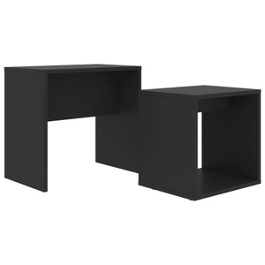 vidaXL, vidaXL Couchtisch-Set Schwarz 48 x 30 x 45 cm Spanplatte, vidaXL Couchtisch-Set Schwarz 48x30x45 cm Holzwerkstoff