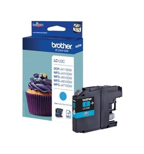 Brother, Original Tintenpatrone cyan, Brother LC-123, LC-123C, Brother Tintenpatrone, blau, LC-123C, (600 Seiten)