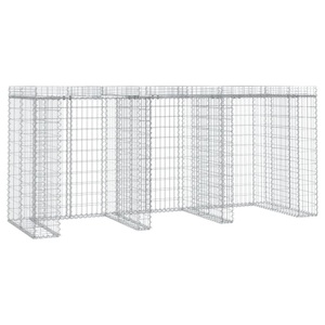 vidaXL, vidaXL Gabionen-Mülltonnenbox 270x91x120 cm Verzinktes Eisen