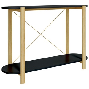 vidaXL, vidaXL Konsolentisch Schwarz 110x38x75 cm Holzwerkstoff, vidaXL Konsolentisch Schwarz 110x38x75 cm Holzwerkstoff
