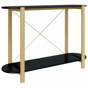 vidaXL, vidaXL Konsolentisch Schwarz 110x38x75 cm Holzwerkstoff, vidaXL Konsolentisch Schwarz 110x38x75 cm Holzwerkstoff