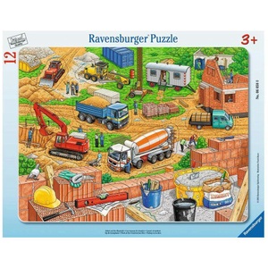 Ravensburger, RAVENSBURGER Puzzle 12 Teile Arbeit auf der Baustelle, Rahmenpuzzle Ravensburger Arbeit auf der Baustelle 12 Teile