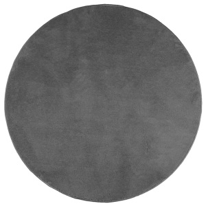 vidaXL, vidaXL Teppich OVIEDO Kurzflor Anthrazit Ø 120 cm