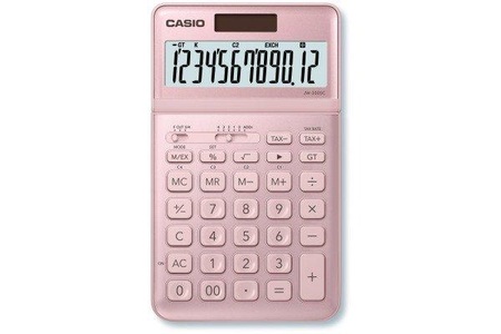 Casio, Casio JW-200SC Tischrechner Rosa Display (Stellen): 12 solarbetrieben, batteriebetrieben (B x H x T) 109 x 11 x 184 mm, Casio Tischrechner, 12-stellig, pink, JW-200SC-PK