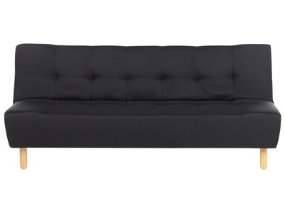 Beliani, Schlafcouch aus Polyester Retro ALSTEN Schlafcouch aus Polyester Retro ALSTEN, Beliani - Schlafsofa aus Polyester Retro ALSTEN, One Size, Schwarz