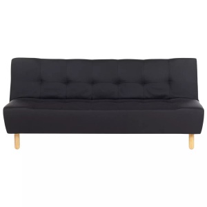 Beliani, Schlafcouch aus Polyester Retro ALSTEN Schlafcouch aus Polyester Retro ALSTEN, Beliani - Schlafsofa aus Polyester Retro ALSTEN, One Size, Schwarz
