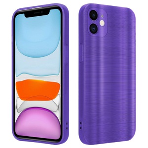 Cadorabo, Hülle für Apple iPhone 11 im Brushed Design, Cadorabo - Hülle für Apple iPhone 11 im Brushed Design, Lila