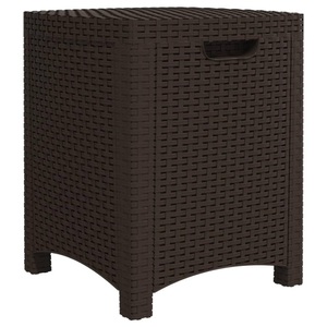vidaXL, vidaXL Garten-Aufbewahrungsbox 39x39x46 cm PP Rattan Braun, vidaXL Garten-Aufbewahrungsbox 39x39x46 cm PP Rattan Braun