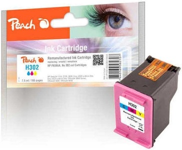 Peach, Peach Druckkopf color kompatibel zu HP No. 302, F6U65AE, Peach HP 302 c Druckkopf col ersetzt HP No. 302 c, F6U65AE für z.B. HP Envy 4524 e-All-in-One, HP OfficeJet 3830, HP Envy 4520 e-All-in-One