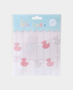 I am Creative, Papier-Girlande, Ente, rosa, I AM Creative Papier-Girlande Ente Rosa