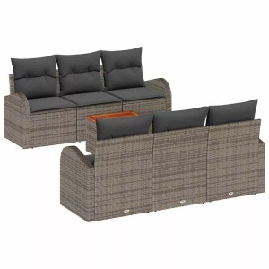 vidaXL, VidaXL - Garten-sofa poly-rattan, One Size, Grau
